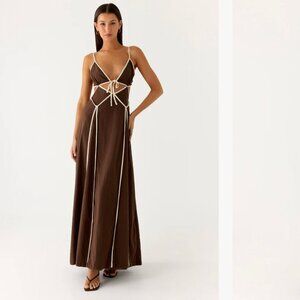 Peppermayo Kerli Maxi Dress (Cool Chocolate)